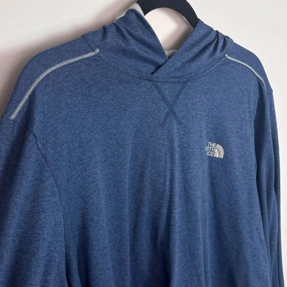 The North Face Mens Blue FlashDry-XS Hoodie Pullover Top sz Large Lightweight